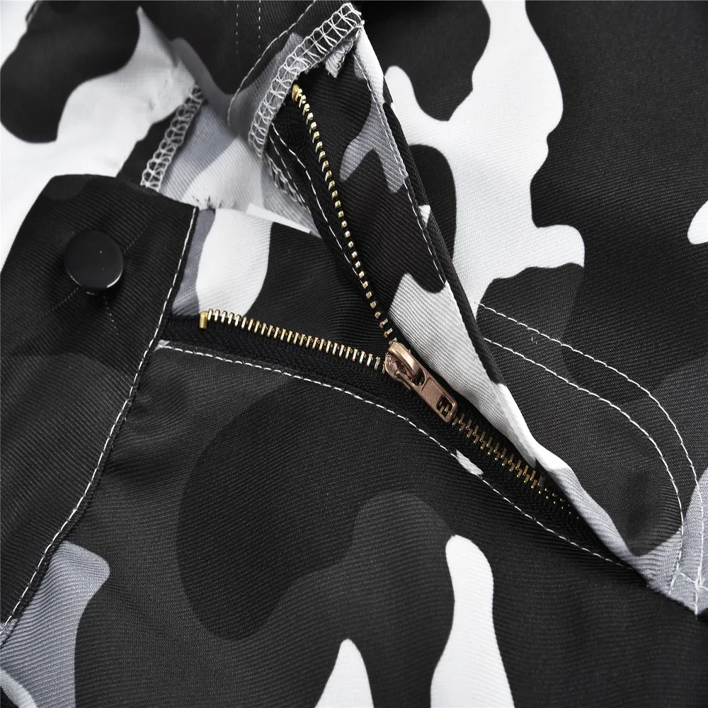 

2021 Autumn NEW Fashion Camouflage Pants For Women Plus Size Safari Style Cargo Trousers Casual Military Combat Skinny Pants