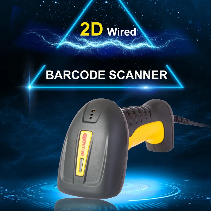 Проводной портативный сканер штрих кодов 2D COMS водонепроницаемый USB QR считыватель