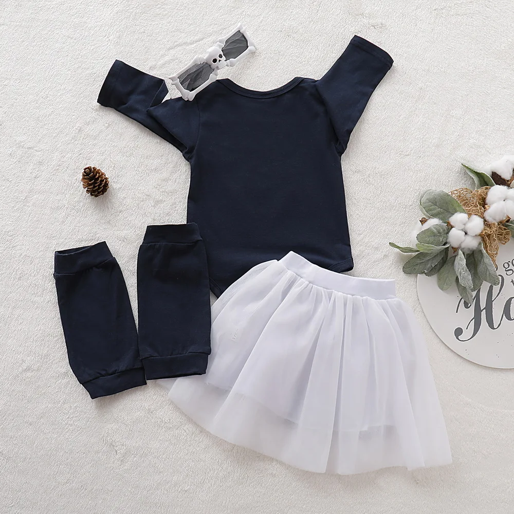 Комплект для новорожденных на Хэллоуин боди с длинными рукавами и круглым