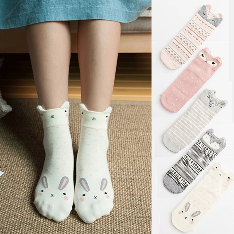 

Cute Animal Women Female Cotton Socks Autumn Winter Warm Socks Girls Brand New Sokken Calcetines Mujer Christmas Socks