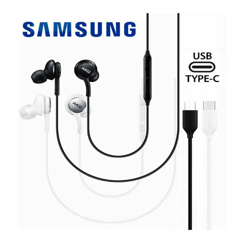 

Original SAMSUNG AKG Earphones EO-IG955 Headset In-ear Type-c with Mic Wired for GALAXY NOTE 10 /20 S20 S10 PLUS AKG Headset