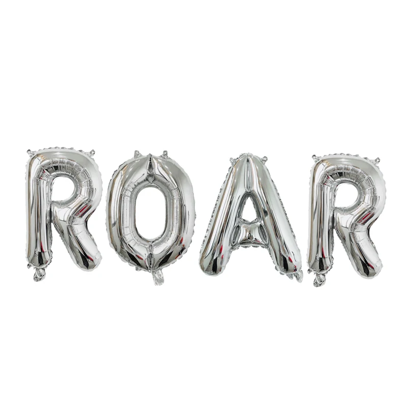 ROAR Фольга динозавр шары динозавров вечерние Happy День рождения украшения для детей из фильма «Парк Юрского периода»; украшения в виде животных воздушные шарики, детские игрушки - Цвет: ROAR