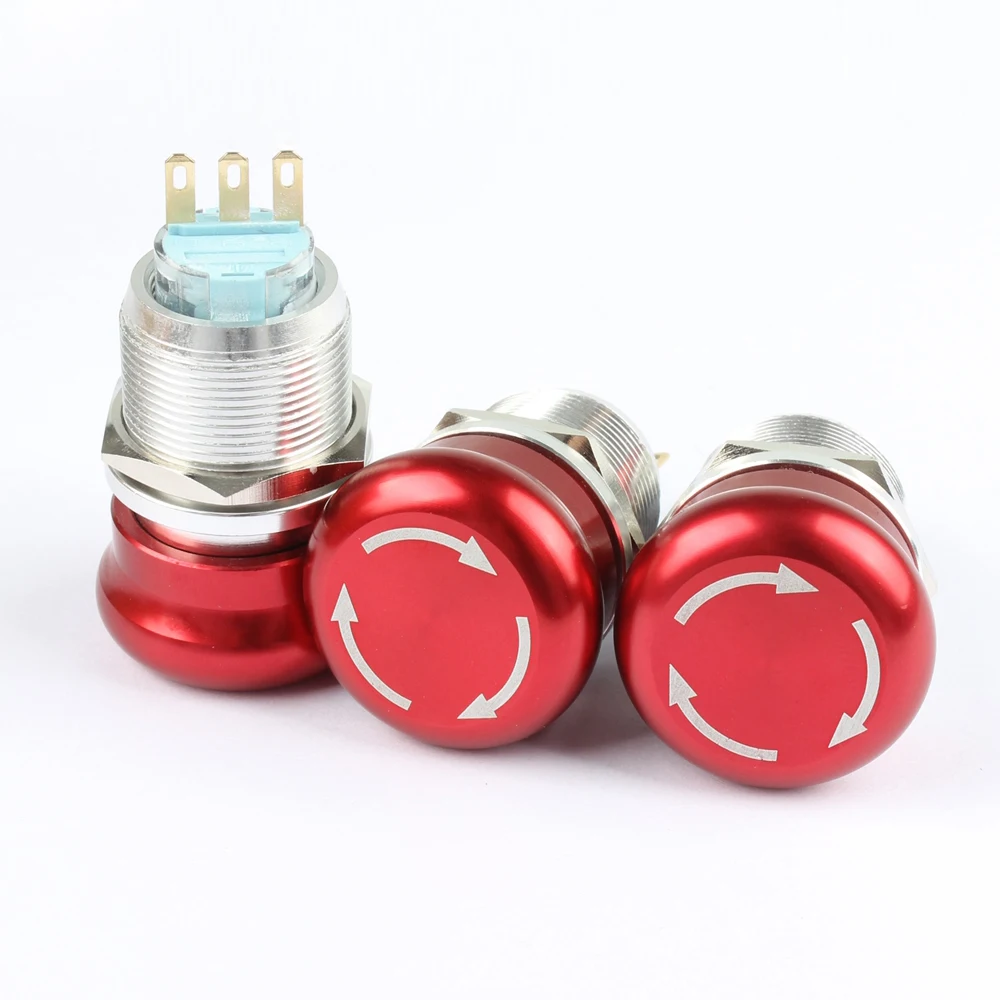 22 мм алюминиевый аварийный стоп переключатель кнопочный фиксация NONC 2NO 2NC