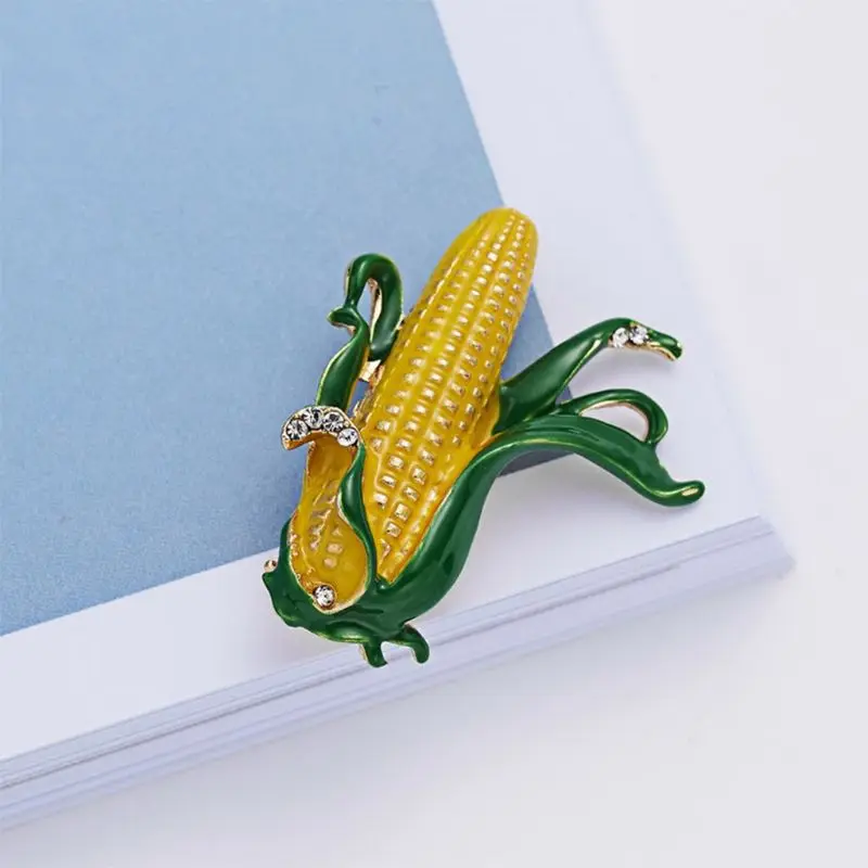 

Cute Plant corn Brooches pins Vivid Yellow Enamel pins maize Brooches for Women Girls Hats Coat Sweater jewelry pins gifts