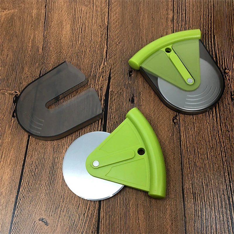 

Stainelss Steel With Cover Pizza Cutter Wheels Cutters Multifunction Cutter Cake Pizza Knife Cutter Kitchen Knife H152