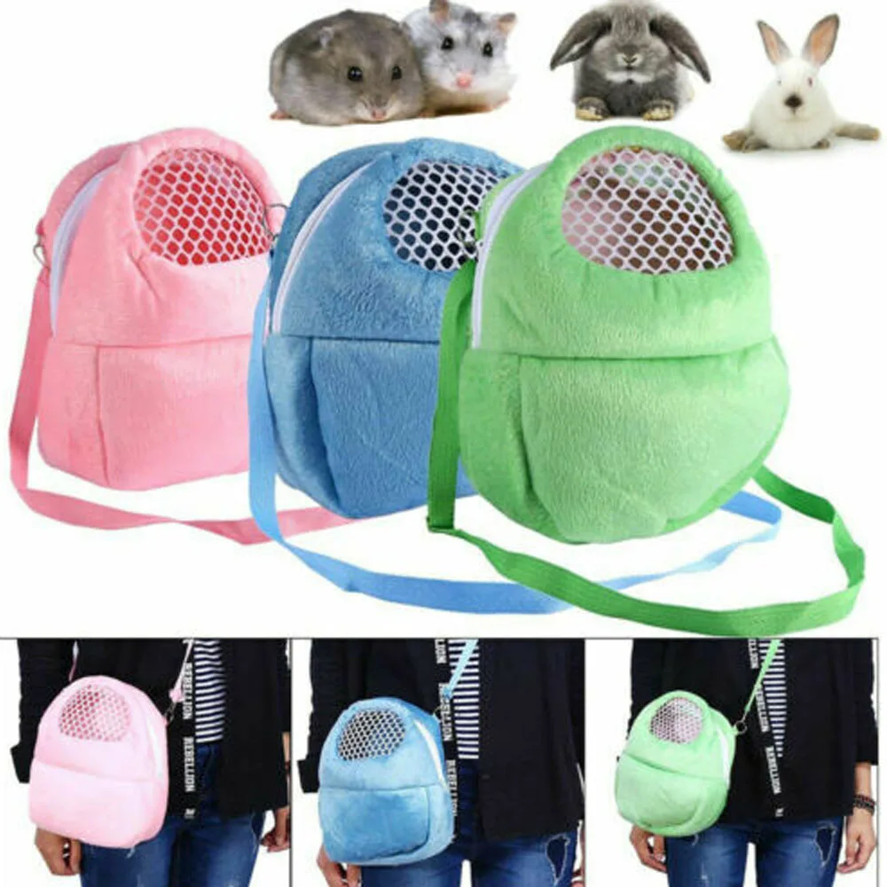 

2020 Small Pet Carrier Rabbit Cage Hamster Chinchilla Travel Warm Bags Cages Guinea Pig Carry Pouch Bag Breathable Pig Carry Bag