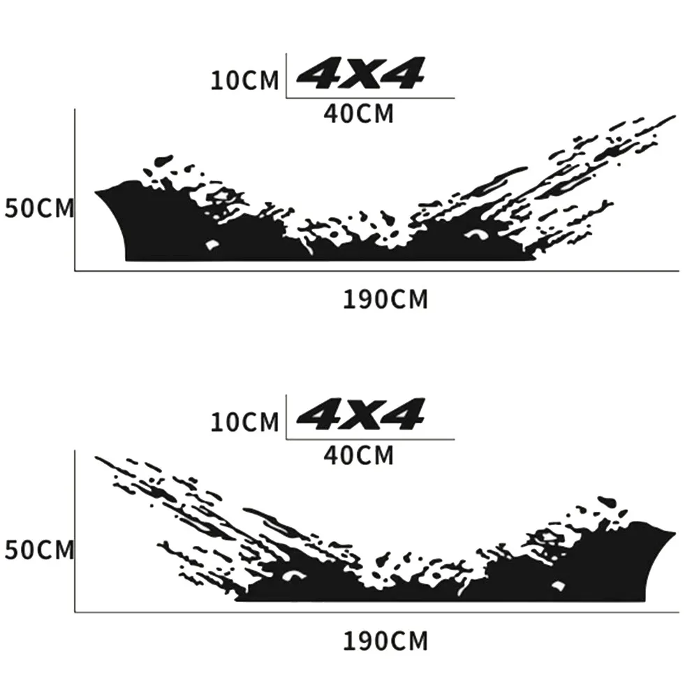 

Car Sticker Splash Decal 4X4 Off Road Graphics Vinyl Film Car Stickers Car Styling Wrap Auto Vehicle Detailing Car Accessories