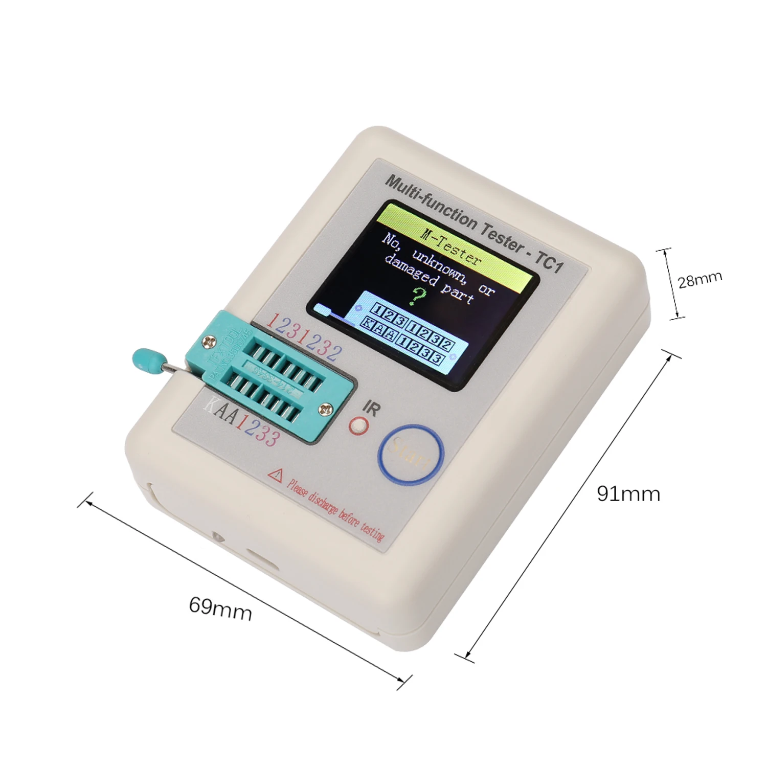 

1.8" TFT LCD Display Multi-meter Transistor Tester Diode Triode Capacitor Resistor Test Meter ESR LCR NPN PNP MOSFET COD