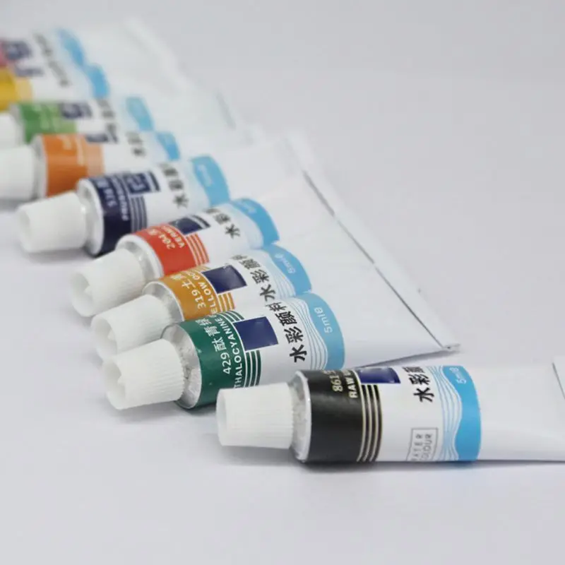 

12ml 12/24 Colors Professional Paint Tubes Drawing Painting Watercolor Pigment Set Art Supplies