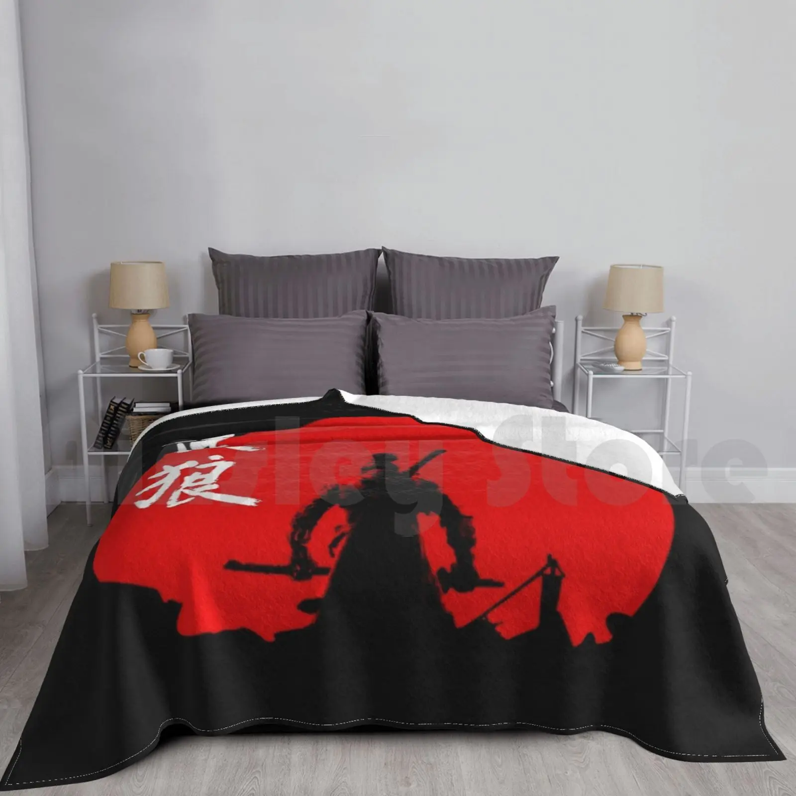 

The One Armed Wolf Blanket For Sofa Bed Travel Shinobi Sunset Sunrise Sundown Battlefield Battle Army One Armed