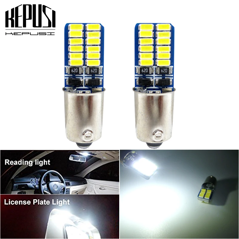 

2pcs BA9S T4W T11 233 363 LED Car parking light reading Interior Lamps motor Bulbs Side Marker Light License Plate Light CANBUS