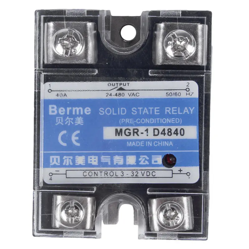 24-480V AC DC для 3-32VDC выход однофазный SSR твердотельное реле 40A | Обустройство дома