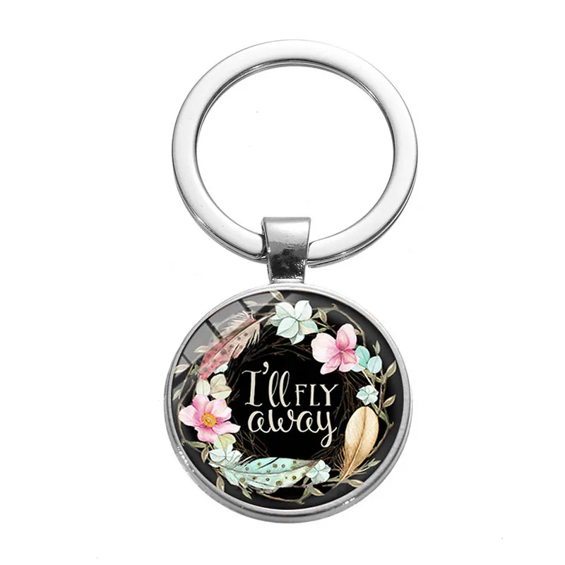 Брелок для ключей с надписью Дайте спасибо благодарным сердцем | Украшения и