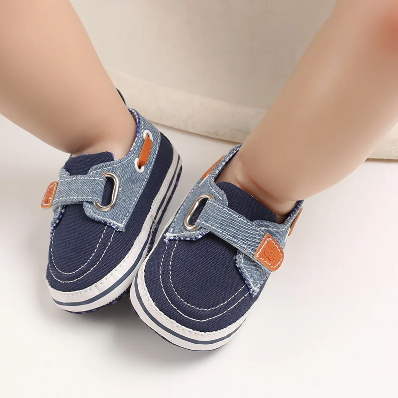 

Infant Babies Boy Girl Shoes Sole Soft Canvas Solid Footwear for Newborns Toddler Crib Moccasins 3 Colors Available