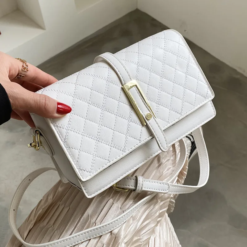 

Lozenge Shoulder Bags for Women Diamond Lattice Crossbody Bag Quilted Plaid Messenger Bag Ladies Luxury Pu Leather Handbags Sac