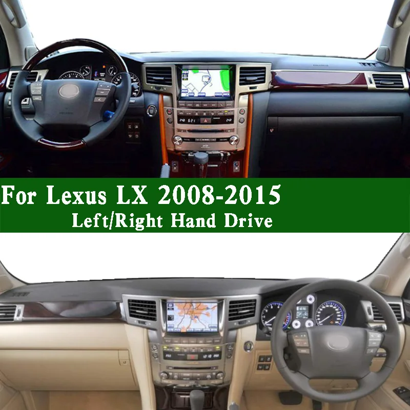 

For Lexus LX 570 460 J2 UK URJ201/202 2008-2015 Dashmat Dashboard Cover Instrument Panel Protective Pad Anti-Dirt Proof Dash Mat