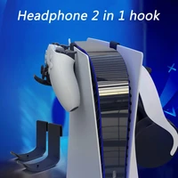 2 pcs for ps5 console controller stand mount headphone holder bracket earphone holder headset console mount headset hanger