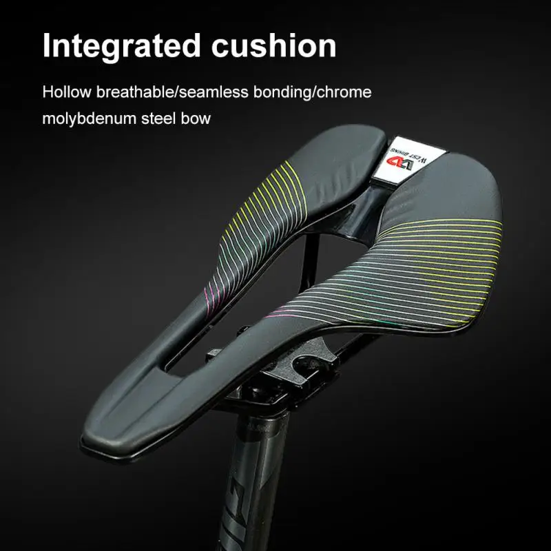 

WEST BIKING One-piece Bicycle Saddle Nylon Fiber Leather MTB Road Bike Cushion Hollow Comfortable Cycling Race Seat Accessories