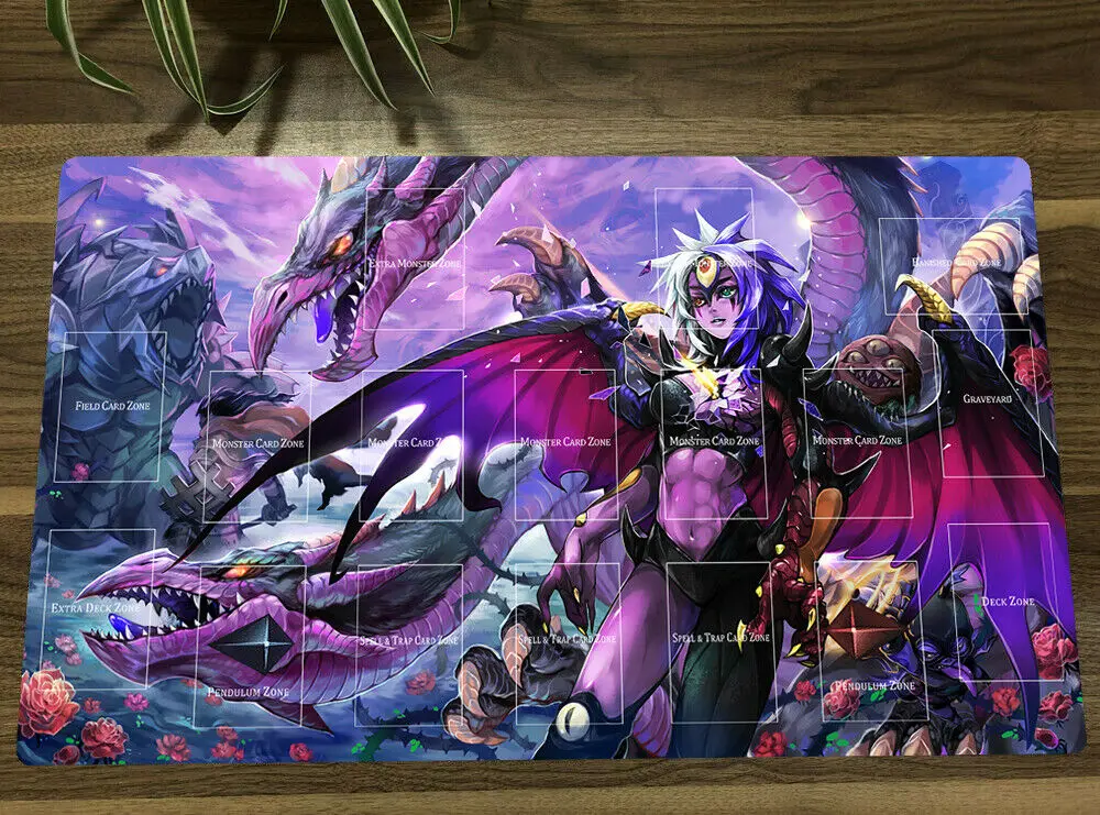 Новинка, игровой коврик YuGiOh GX с аниме, игровой коврик для торговых карт Yubel, коврик для мыши с зонами и бесплатной сумкой в подарок