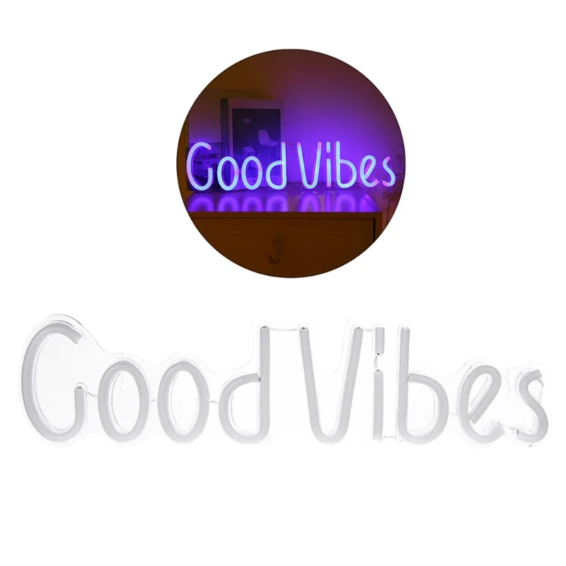 

Неоновые светодиодные светильники «Good Vibes», 19,6x4,9 светодиодный, с питанием от USB