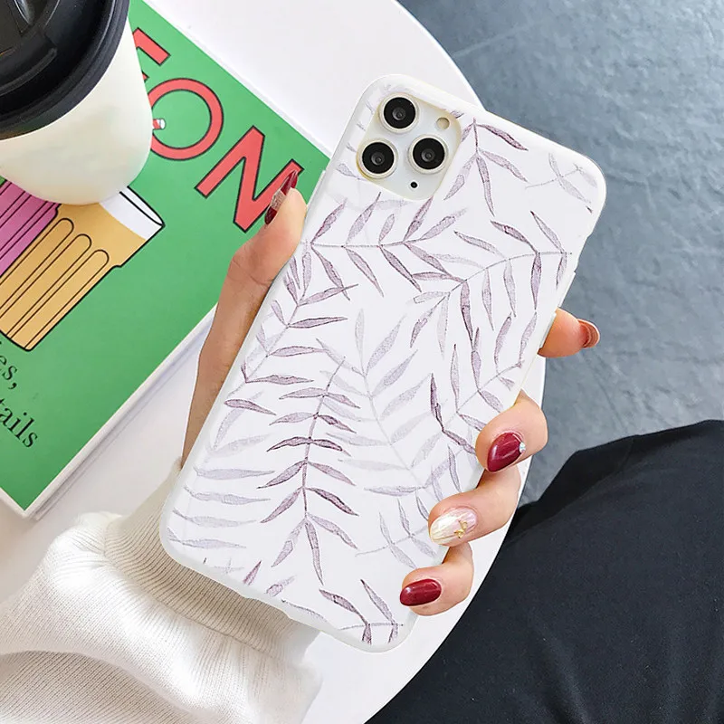 

Leaves Watercolor Cover For Coque Xiaomi Mi 10T Poco X3 NFC A3 A1 A2 8 9 SE 9T 10 Lite Redmi Note 9 8 Pro 9s 7 6 5 8T TPU Case