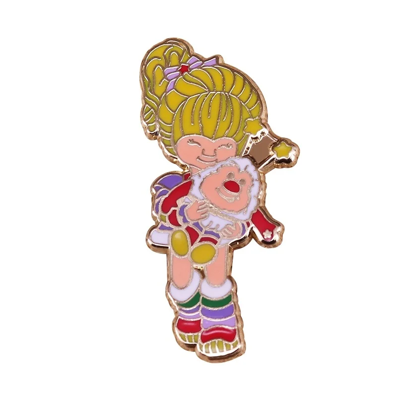 Rainbow Brite bright badge retro 80s cartoon great conversation starter