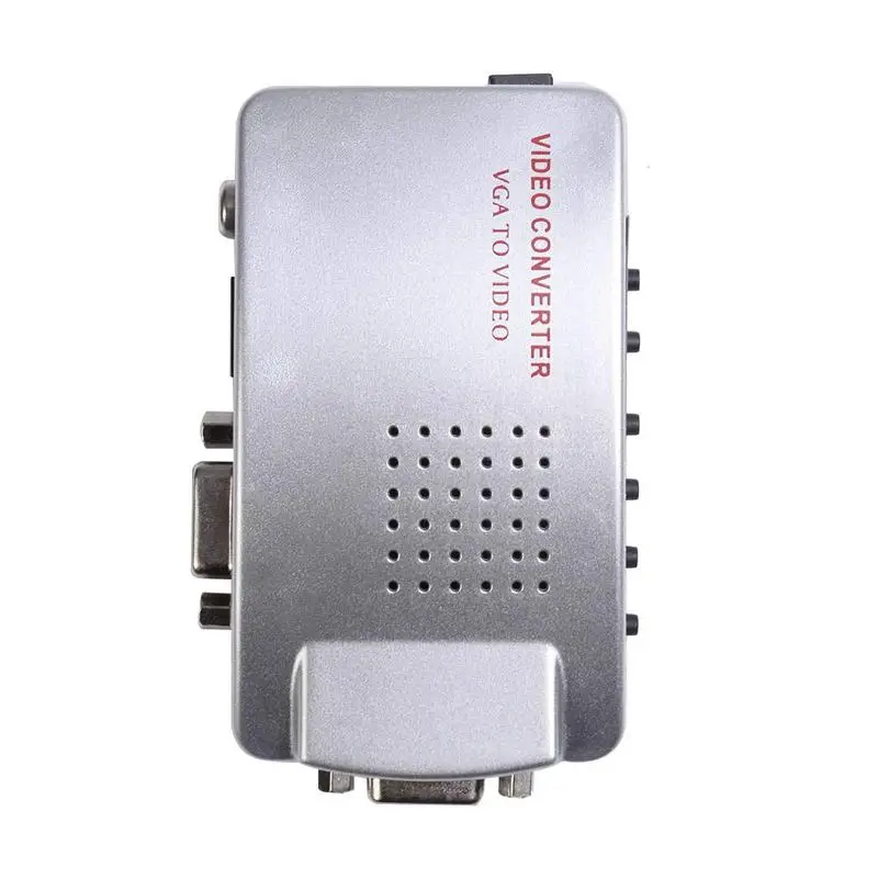 VGA to AV TV RCA Composite Converter Adapter S-video Box for PC Laptop Windows Mac (PC TV) | Converters