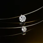 Ожерелье с невидимой цепочкой, женское прозрачное ожерелье с леской до ключиц, короткое Стразы, чокер для девушек, модные ювелирные изделия