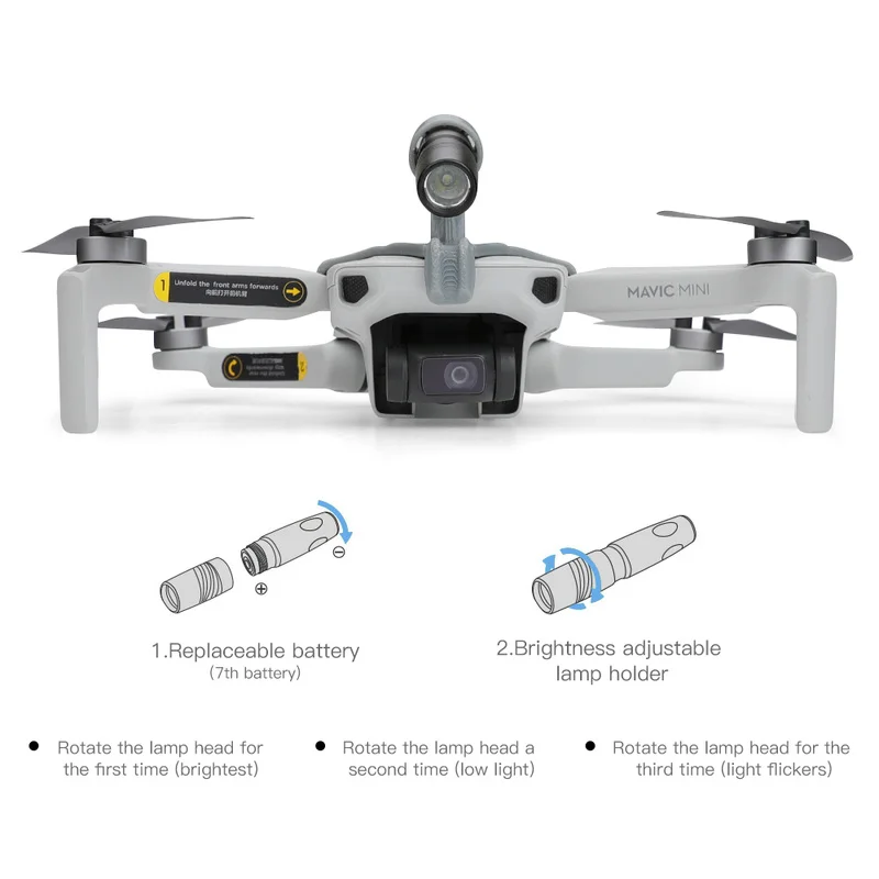 Drone ночной F светильник светодиодный для DJI Mavic мини заполняющий 3D Печатный