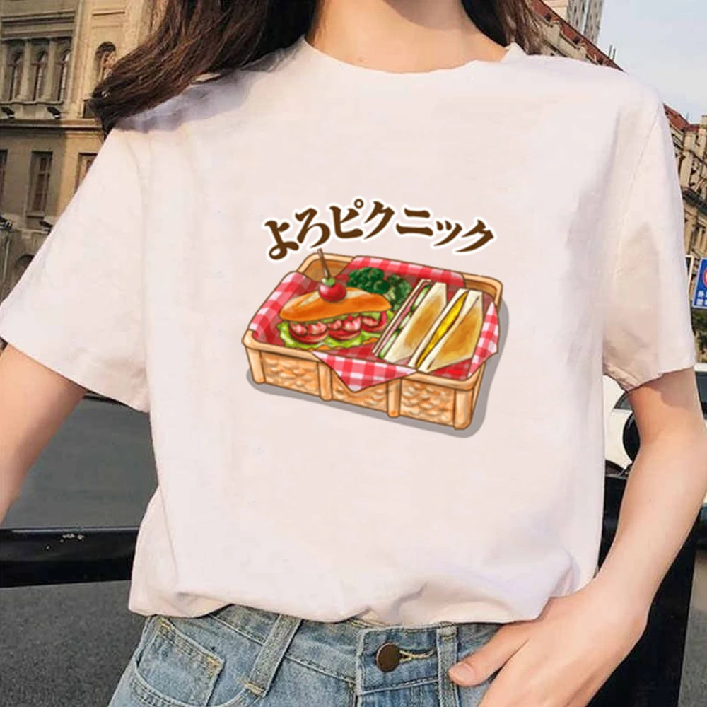 

Japanese Kawaii Women's Harajuku Ladies Ulzzang Cartoon Fun Print T-shirts Summer Female Tops Korean Women's Clothes T Shirts
