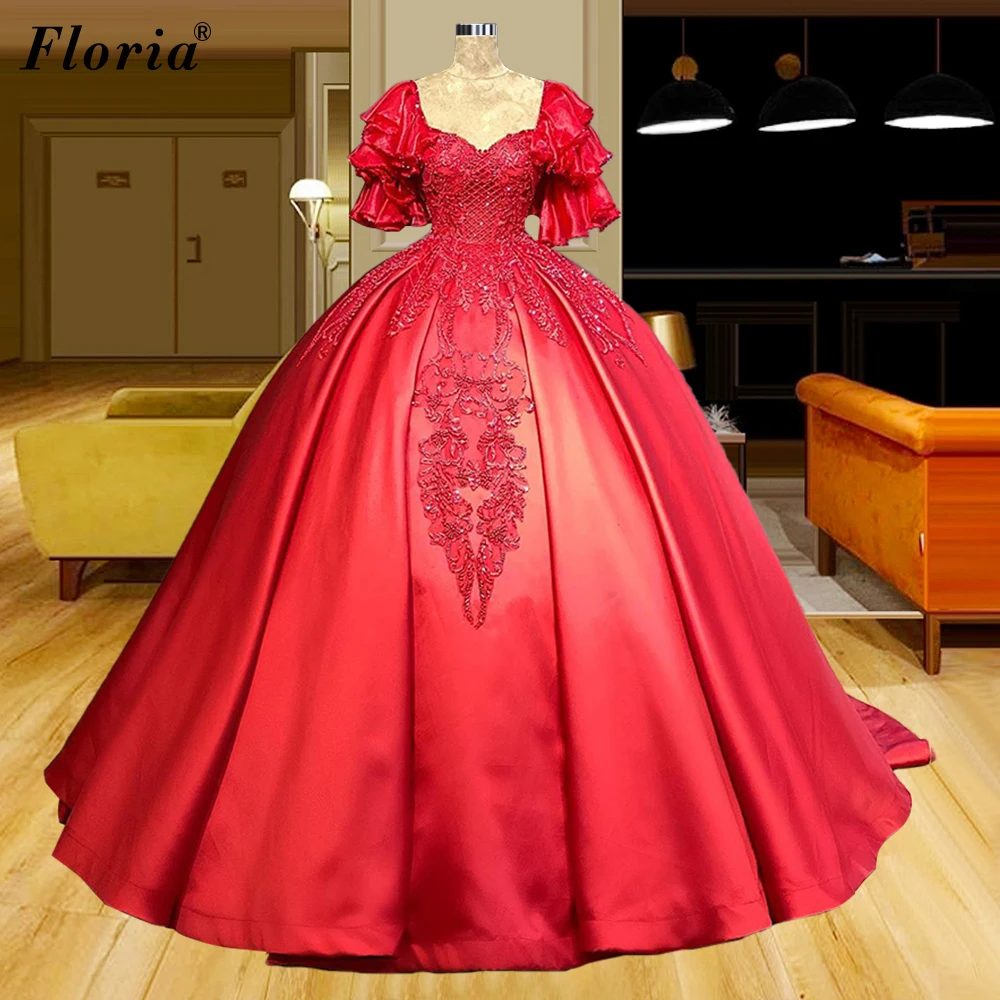 

Красный Свадебные платья для беременных А-линейное бисерное Vestido De Noiva Свадебные платья Chapel платья для невест платья Ближний Восток; Robe De ...