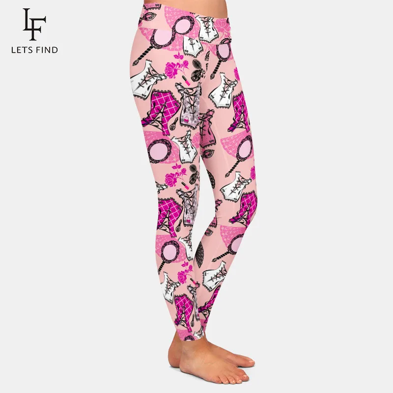 LETSFIND модных девушек и сердец рисунком в виде птичек Женские леггинсы новые с