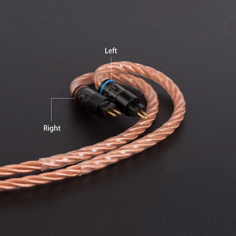 Yinyoo 8 Core Upgraded High-end Single Crystal Copper Cable 2.5/3.5/4.4MM With MMCX/2PIN Connector For KZ ZS10 AS10 BLON BL-03 |