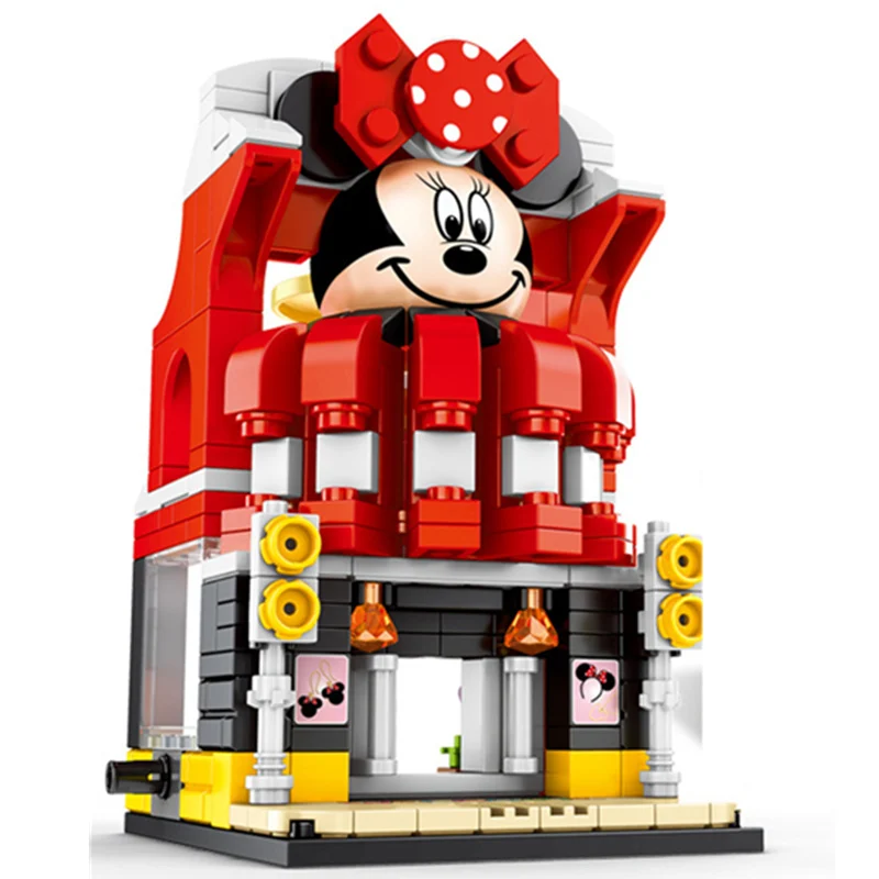 Without original Box Друзья принцесса девушки Микки Минни Маус Goofy магазин дом замок сердце озеро городской Строительный Блок Совместимые части игрушек создатель - Цвет: Without original Box