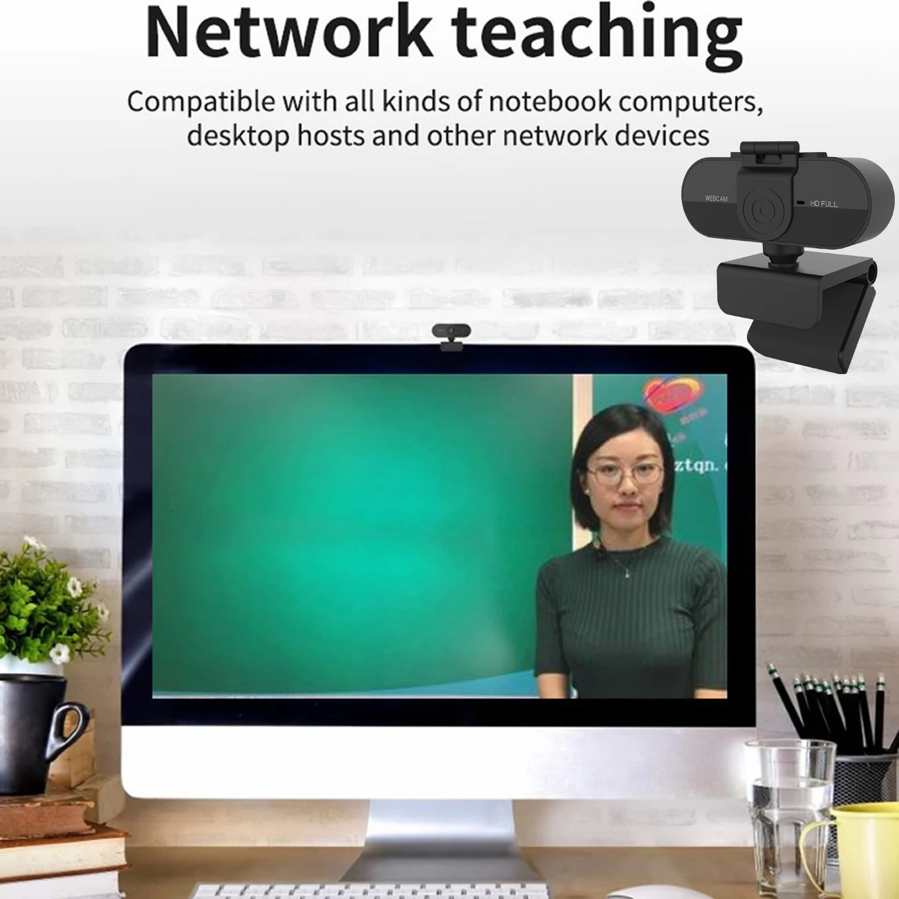 С микрофоном веб-камера HD видео для компьютера планшетофон камера 360 Вращающаяся