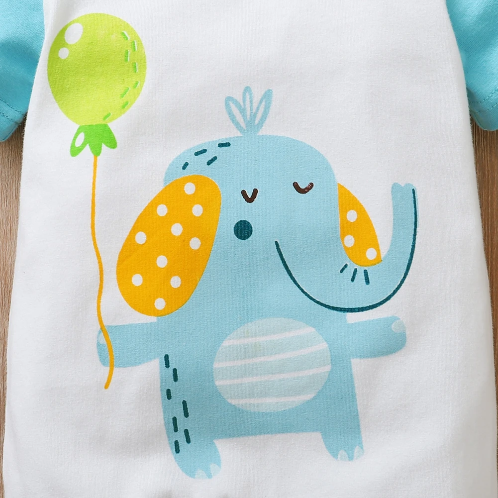 

Cute Cotton Printed Lovely Print O-Neck Pullover Rompers For Boys And Girls