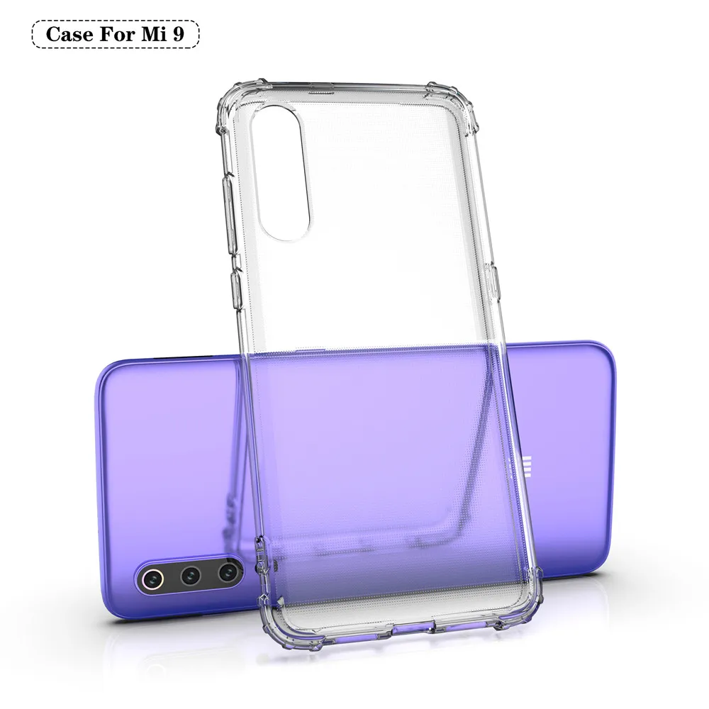 Мягкий чехол для телефона XiaoMi Mi9 Mi9SE Mi8 Mi8SE Mi8Lite ударопрочный бампер 4 уголка