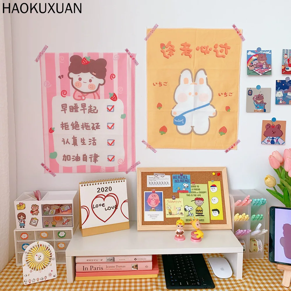 

Ins Girl Background Cloth Dormitory Bedroom Desktop Bedside Wall Cloth Hanging Nordic Style Room Wall Decoration Small Things