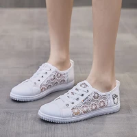white shoes women 2021 new thin soft sole mesh shoes summer mesh lace breathable flat sole womens shoes