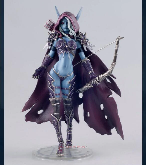 Sylvanas Windrunner WOW Сильвана Ветрокрылая стрельба из лука королева вор рыцарь серии ПВХ аниме фигурка для фанатов подарок на день рождения детей - Цвет: Sylvanas Windrunner
