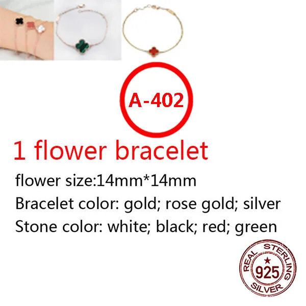 

A402 S925 14mm New sterling silver bracelet high-end fashion romantic clover bracelet jewelry fashion wild jewelry hot