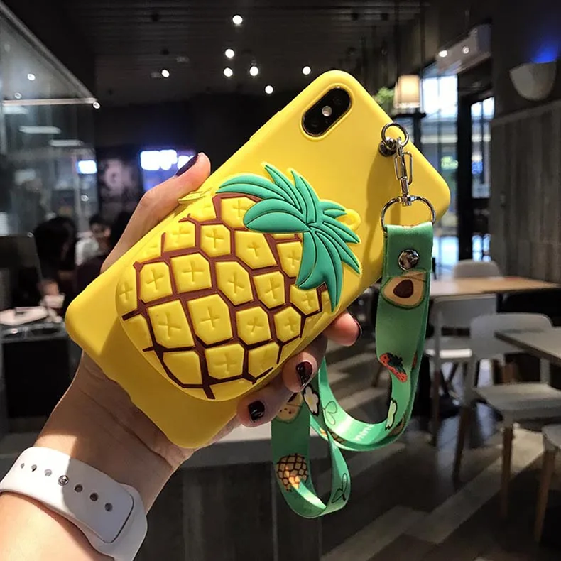 Чехол для 7 plus с 3D милым мультяшным животным, кошелек с ремешком, чехол для телефона для iphone X, XR, XS, 5S, SE, 11 pro, MAX, 8, 6 plus, чехол с вышитым медведем