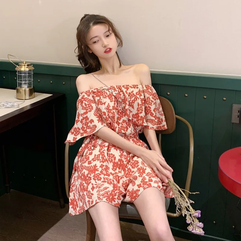 Комбинезон с открытыми плечами блузка бантом Размер 2XL комбинезон цветочным