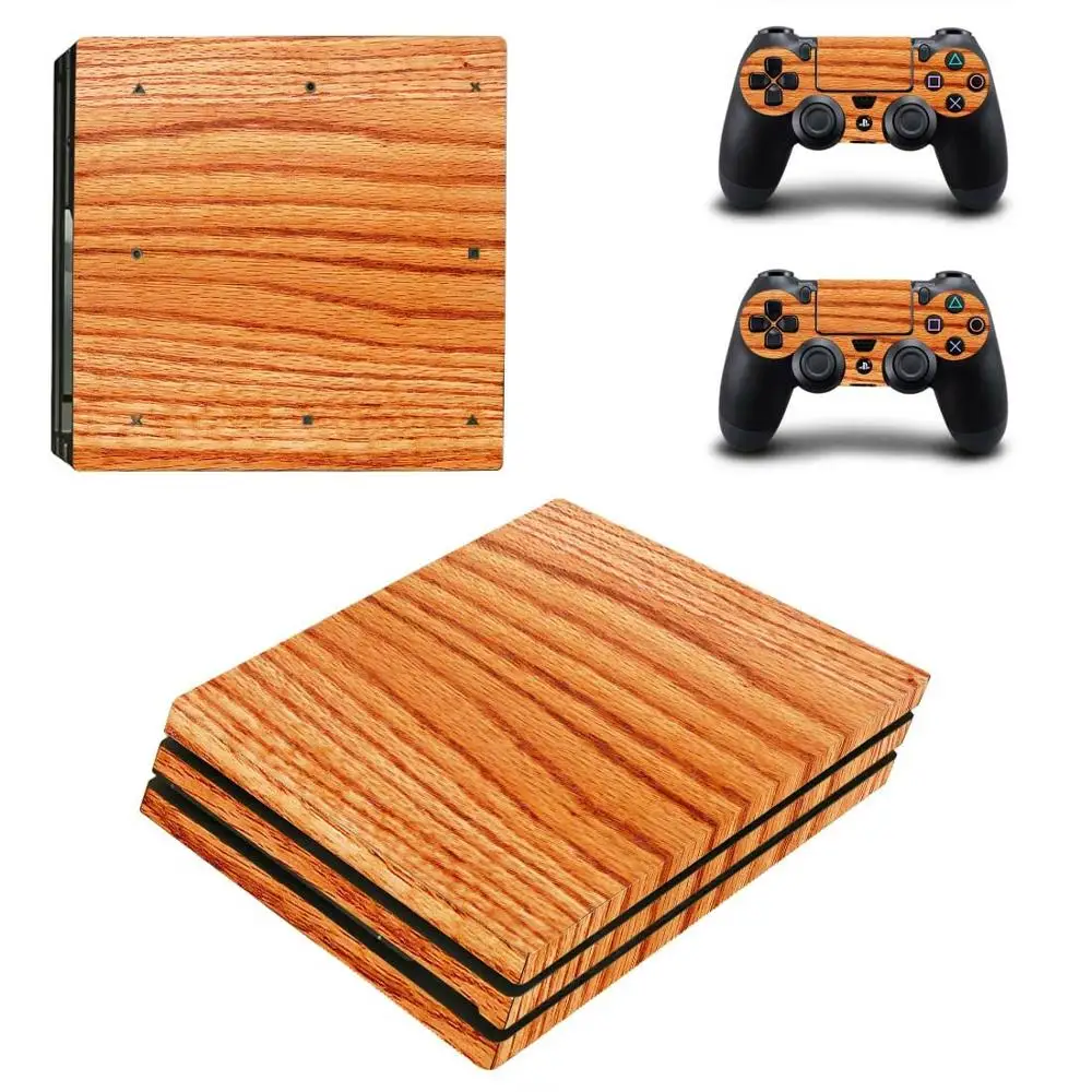 PS4 Pro деревянная зерновая наклейка PS 4 Play station виниловая s Pegatinas для playstation консоль и