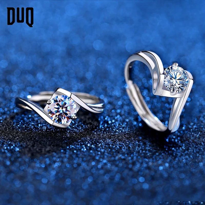 Категории Муассанит кольцо 925 пробы серебро отличное вырезаны в форме цветов 1