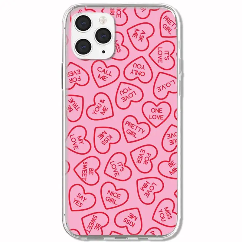 

Red Love Cute Peach Phone Case For Clear&P Iphone 5s Se 6 6s 7 8 11 12 X Xs Pro Plus Mini Max Fundas Cover