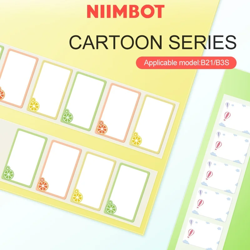 

Niimbot B21/B3s Label Paper Waterproof Kindergarten Student Child Cartoon Note Storage Classification Sticker