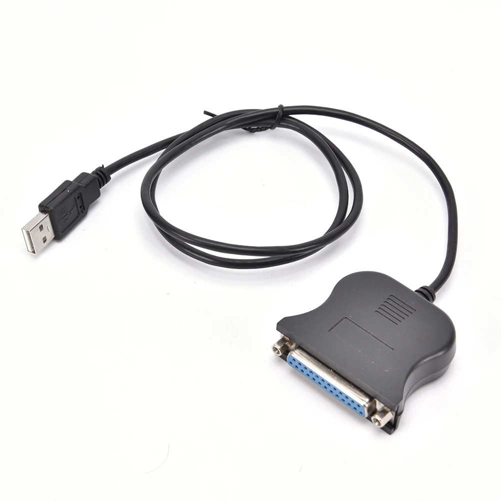Кабель-переходник чёрный с USB 1 на DB25 двусторонний | Компьютеры и офис
