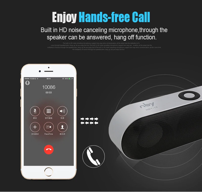 

Mini Portable Bluetooth Speaker Wireless Speaker Audio System 3D Stereo Surround Sound Support, TF AUX USB Subwoofer