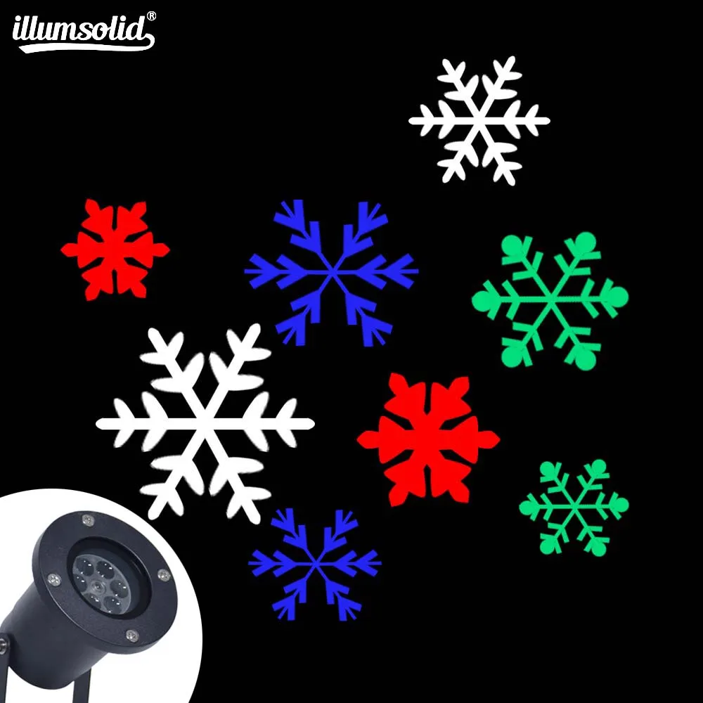 Рождественский проектор со снежинками звезда Санта динамические узоры